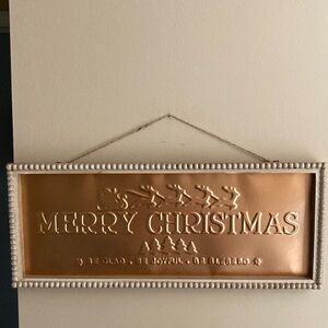 ASHLAND Christmas Noel Gingerbread Forest Wall Decor Rustic Wood Beaded Border